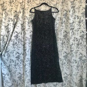 LIMITED TOO / Black & Silver Velvet Dress